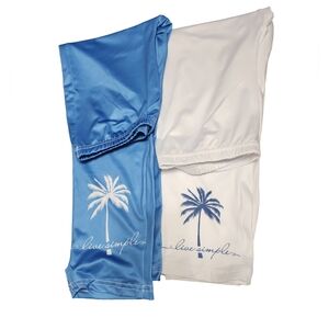 NWOT 2 pair  Live Simple Capris with palm trees women's Med pj bottoms